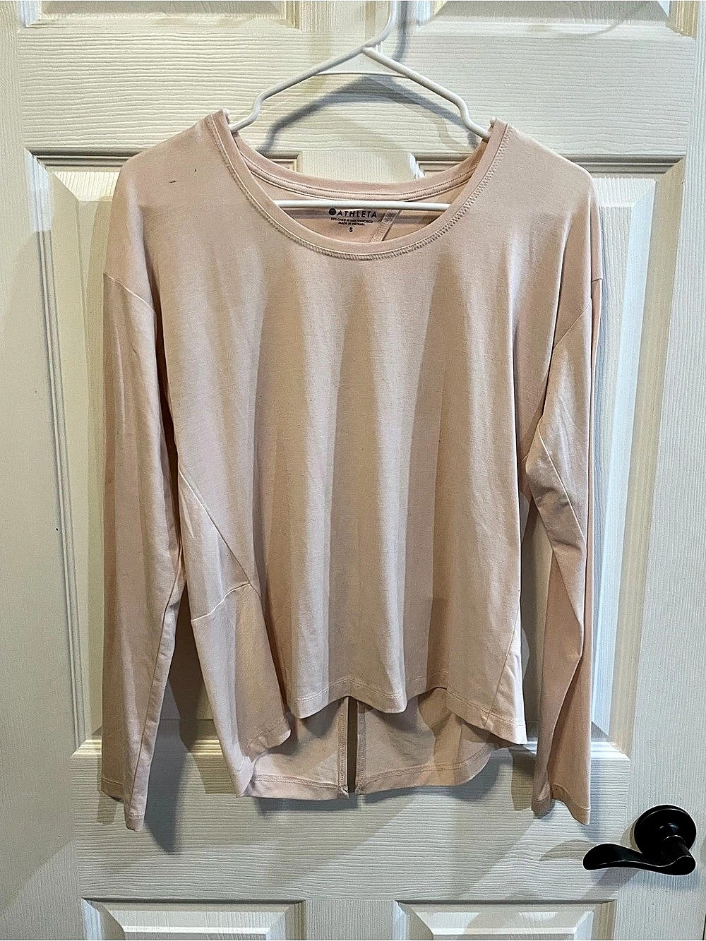Athleta Essence Twist Long Sleeve Top Small Blush Pink
